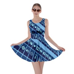 Mobile Phone Smartphone App Skater Dress by Nexatart