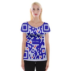 Qr Code Congratulations Women s Cap Sleeve Top by Nexatart