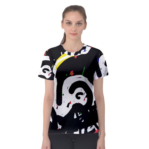 Abstraction Women s Sport Mesh Tee by Valentinaart