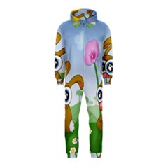 Easter Spring Flowers Happy Hooded Jumpsuit (kids) by Nexatart