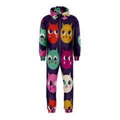 Colorful Kitties Hooded Jumpsuit (kids) by Brittlevirginclothing