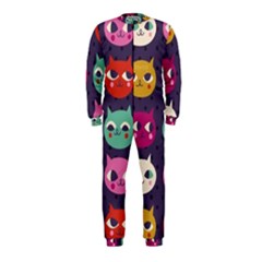 Colorful Kitties Onepiece Jumpsuit (kids) by Brittlevirginclothing