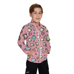 Rainbow Leopard Styled Hearts  Wind Breaker (kids) by Brittlevirginclothing