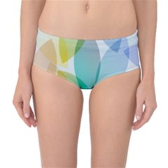 Rainbow Feather Mid-waist Bikini Bottoms by Brittlevirginclothing