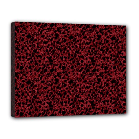 Red Coral Pattern Canvas 14  X 11  by Valentinaart