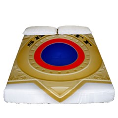 Sheriff S Star Sheriff Star Chief Fitted Sheet (queen Size) by Nexatart