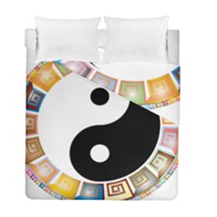 Yin Yang Eastern Asian Philosophy Duvet Cover Double Side (full/ Double Size) by Nexatart