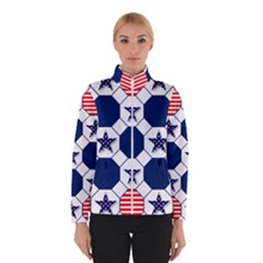 Patriotic Symbolic Red White Blue Winterwear by Nexatart