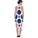 Patriotic Symbolic Red White Blue Classic Sleeveless Midi Dress View2