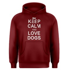 Keep Calm And Love Dogs - Men s Pullover Hoodie by FunnySaying