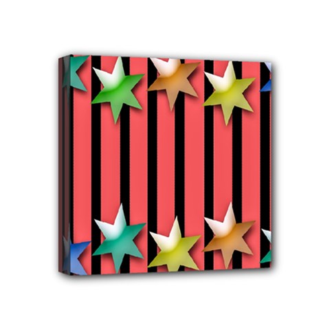 Star Christmas Greeting Mini Canvas 4  X 4  by Nexatart