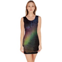 Starry Sky Galaxy Star Milky Way Sleeveless Bodycon Dress by Nexatart