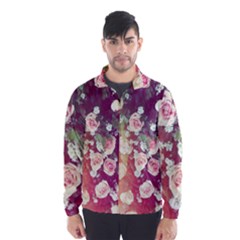 Pink Pastel Roses Wind Breaker (men) by Brittlevirginclothing