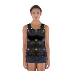 Abstract Sphere Box Space Hyper Women s Sport Tank Top  by Nexatart