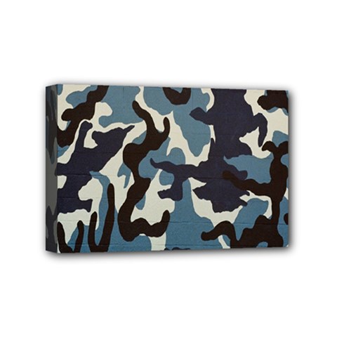 Blue Water Camouflage Mini Canvas 6  X 4  by Nexatart