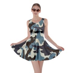 Blue Water Camouflage Skater Dress by Nexatart