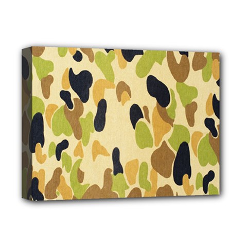 Army Camouflage Pattern Deluxe Canvas 16  X 12   by Nexatart