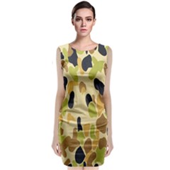 Army Camouflage Pattern Classic Sleeveless Midi Dress by Nexatart