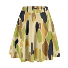 Army Camouflage Pattern High Waist Skirt by Nexatart