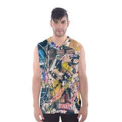 Art Graffiti Abstract Vintage Men s Basketball Tank Top by Nexatart