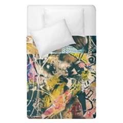 Art Graffiti Abstract Vintage Duvet Cover Double Side (single Size) by Nexatart