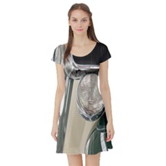 Auto Automotive Classic Spotlight Short Sleeve Skater Dress by Nexatart