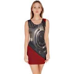 Auto Red Fast Sport Sleeveless Bodycon Dress by Nexatart