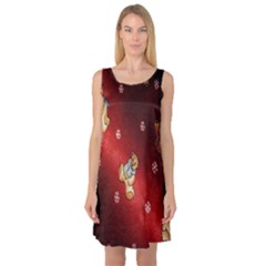 Background Fabric Sleeveless Satin Nightdress by Nexatart