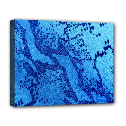 Background Tissu Fleur Bleu Deluxe Canvas 20  X 16   by Nexatart