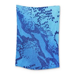 Background Tissu Fleur Bleu Small Tapestry by Nexatart