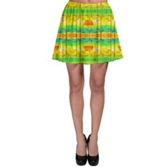 Birds Beach Sun Abstract Pattern Skater Skirt by Nexatart