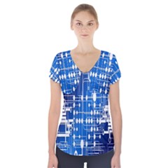 Board Circuits Trace Control Center Short Sleeve Front Detail Top by Nexatart