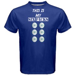 Blue This Is My Six Packs  Men s Cotton Tee by FunnySaying