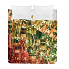 Candles Christmas Market Colors Duvet Cover Double Side (full/ Double Size) by Nexatart