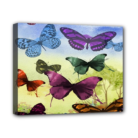 Butterfly Painting Art Graphic Canvas 10  X 8  by Nexatart