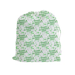 Saint Patrick Motif Pattern Drawstring Pouches (extra Large) by dflcprints