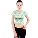 Saint Patrick Motif Pattern Crew Neck Crop Top View1