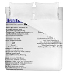 Kennedy Poem Duvet Cover (queen Size) by athenastemple