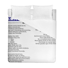 Kennedy Poem Duvet Cover Double Side (full/ Double Size) by athenastemple