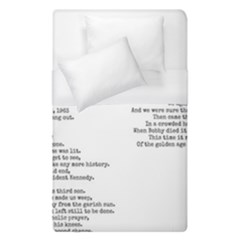 Kennedy Poem Duvet Cover (single Size) by athenastemple