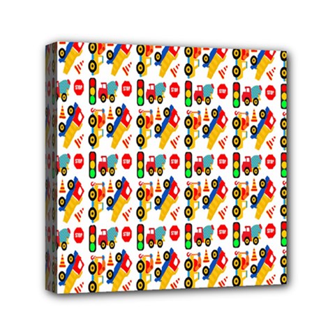 Construction Pattern Background Mini Canvas 6  X 6  by Nexatart