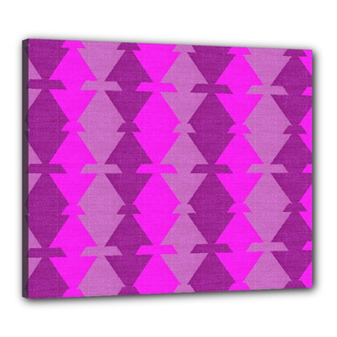 Fabric Textile Design Purple Pink Canvas 24  X 20  by Nexatart