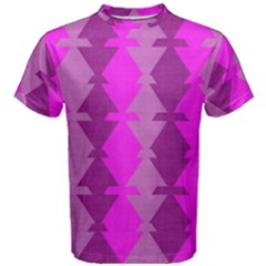 Fabric Textile Design Purple Pink Men s Cotton Tee by Nexatart