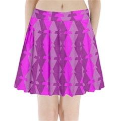 Fabric Textile Design Purple Pink Pleated Mini Skirt by Nexatart