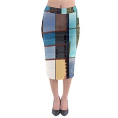 Glass Facade Colorful Architecture Midi Pencil Skirt by Nexatart