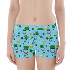 St  Patrick s Day Pattern Boyleg Bikini Wrap Bottoms by Valentinaart