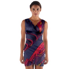 Fractal Fractal Art Digital Art Wrap Front Bodycon Dress by Nexatart