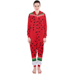 Watermelon Hooded Jumpsuit (ladies)  by Valentinaart