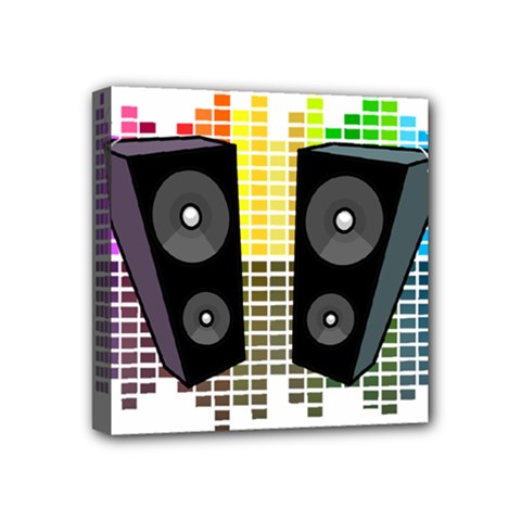 Loudspeakers - Transparent Mini Canvas 4  X 4  by Valentinaart