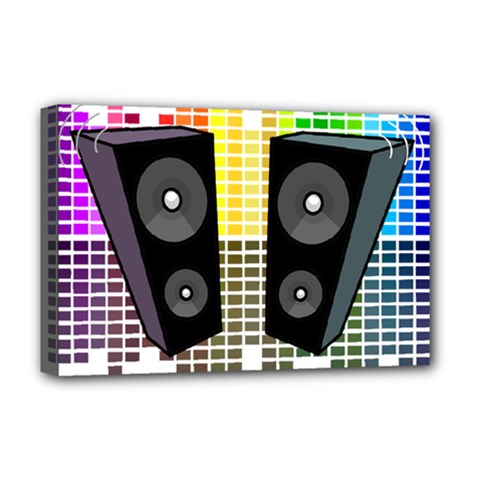 Loudspeakers - Transparent Deluxe Canvas 18  X 12   by Valentinaart